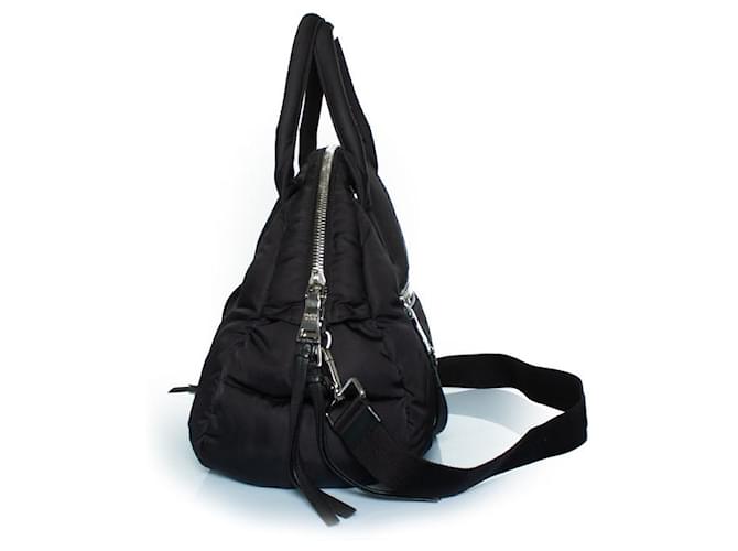 Prada, borsa bomber bowler nera Nero - vista 4