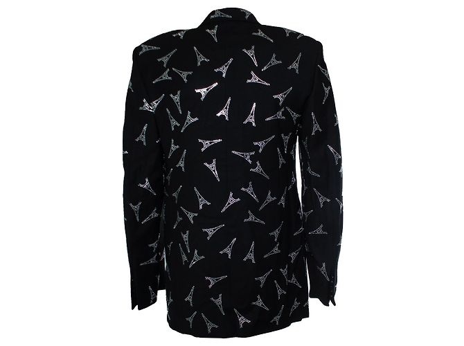 Balenciaga Blazer mit Kristall-Eiffelturm Schwarz - Ansicht 2
