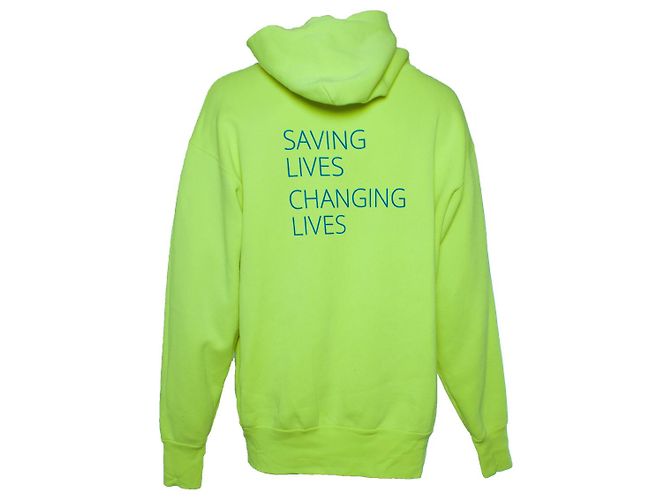 Neon-Hoodie in Gelb des Food-Programms von Balenciaga - Ansicht 3