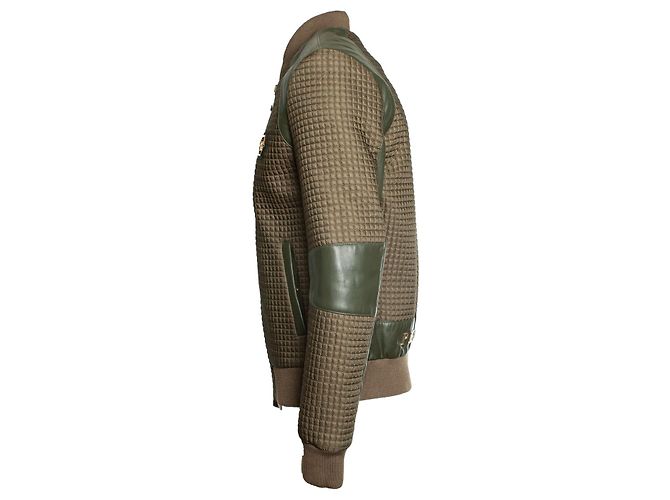 Philipp Plein, Stepp-Bomberjacke Grün Khaki - Ansicht 2
