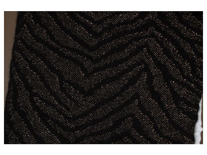 Saint Laurent, schwarzes und goldenes Jacquard-Pullover 2018 Mehrfarben - Ansicht 6