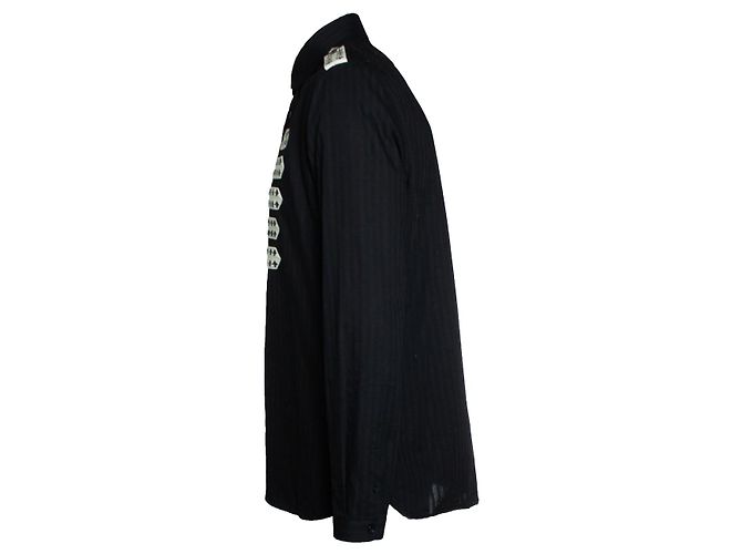 Camisa de oficial a rayas Saint Laurent 2019 Negro - vista 2