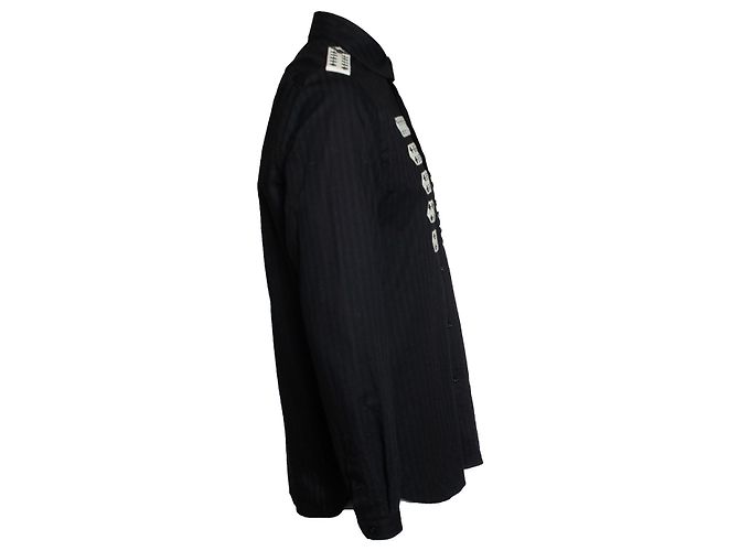 Camisa de oficial a rayas Saint Laurent 2019 Negro - vista 4
