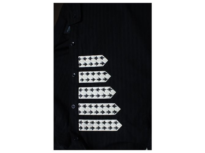 Camisa de oficial a rayas Saint Laurent 2019 Negro - vista 6