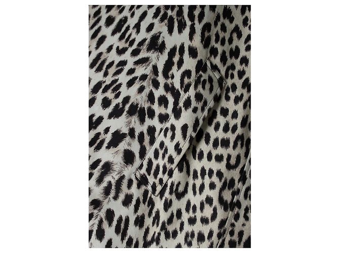 Céline Celine, Trench coat con stampa leopardata Marrone - vista 7