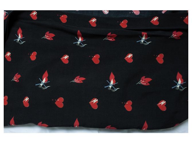 Camicia con stampa labbra "No Smoking" Saint Laurent 2017 Nero - vista 5