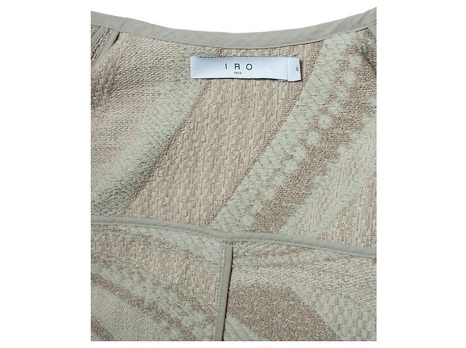 IRO, Gewebte Nilran-Jacke mit Gürtel Braun Beige - Ansicht 5