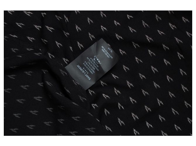 Camicia a pois stampata V di Saint Laurent in nero 2017 - vista 6