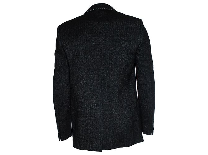 Saint Laurent, 19FW sequin embroidered trim blazer Grey - view 3