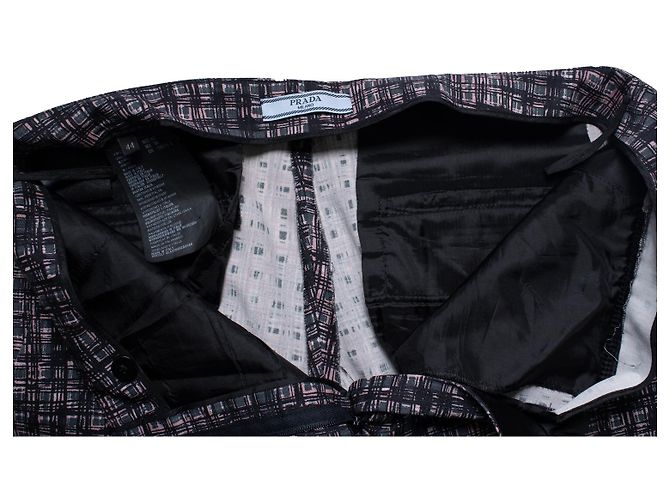 Calça estampada gráfica verde e rosa Prada Multicor - vista 6