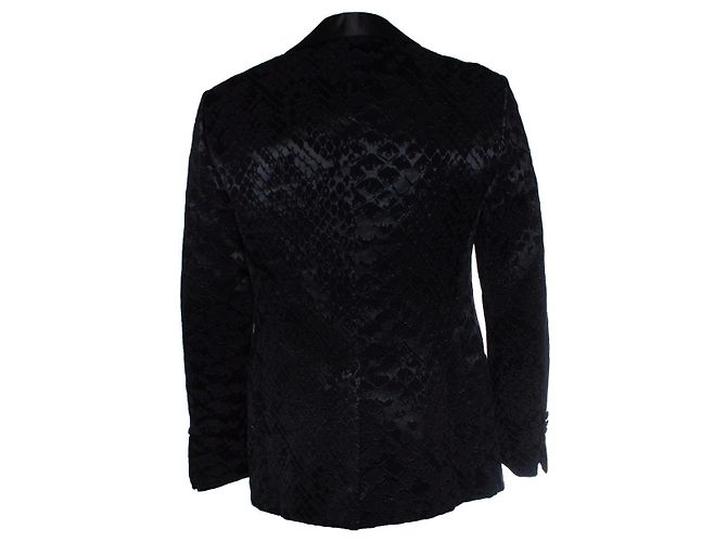 Giacca da smoking jacquard Shelton nera di Tom Ford Nero - vista 2