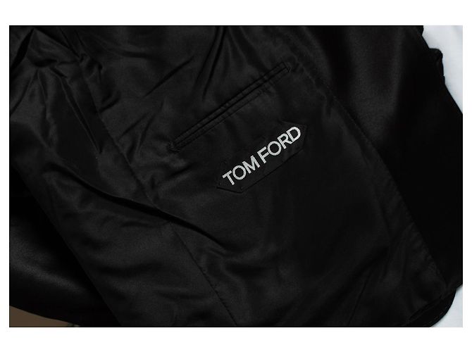 Giacca da smoking jacquard Shelton nera di Tom Ford Nero - vista 8