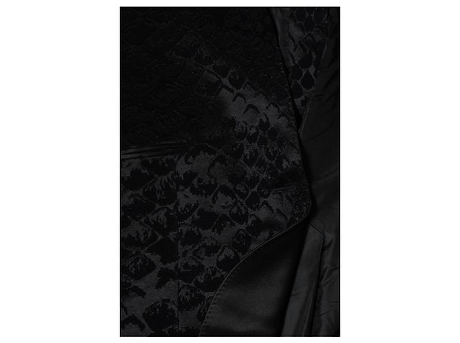 Giacca da smoking jacquard Shelton nera di Tom Ford Nero - vista 9