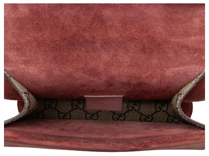 Borsa a Spalla Piccola Gucci GG Supreme Blooms Dionysus Marrone Beige - vista 7
