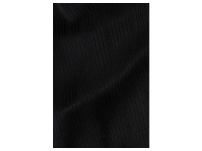 Camicia in seta nera a righe Saint Laurent 2018 Nero - vista 5