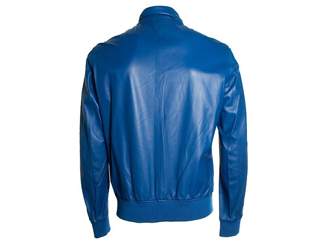 Blaue Lederjacke Philipp Plein - Ansicht 3