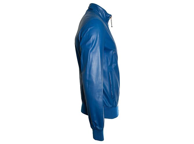 Blaue Lederjacke Philipp Plein - Ansicht 4