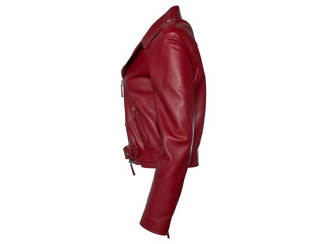 The Row, chaqueta de motociclista de cuero rojo Roja - vista 5