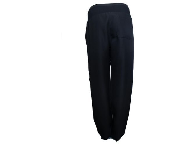 Haider Ackermann Haider Ackerman, calça preta com detalhes brancos Preto - vista 3
