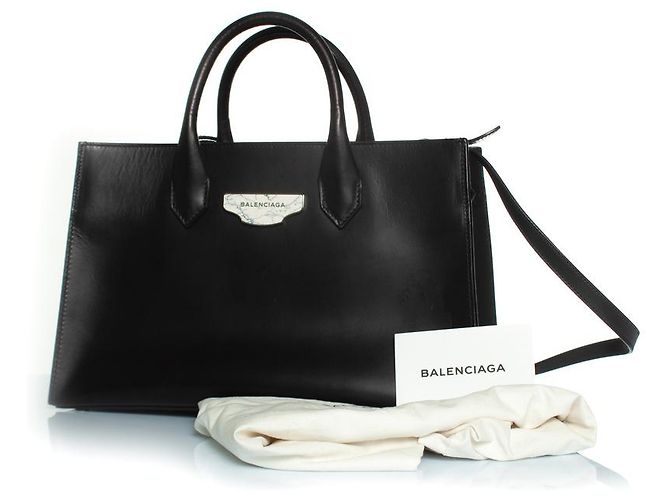 Balenciaga, Borsa tote in marmo nero - vista 2