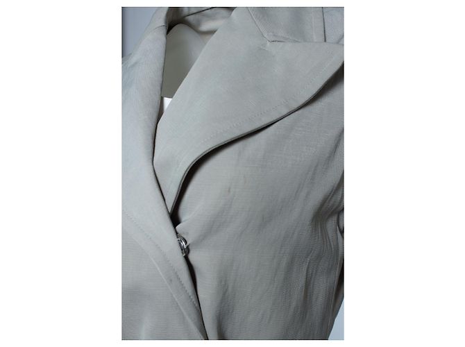 Dries van Noten, Blazer abrigo trench con cinturón Castaño Beige - vista 6