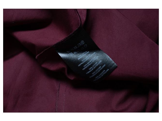 Popeline-Kleid mit Delick-Spitze von Dries van Noten Rot Bordeaux - Ansicht 7
