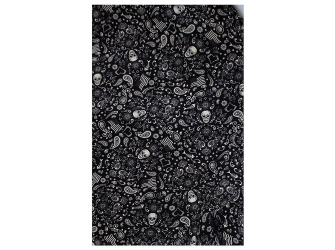 Camicia stampata con teschio nero e paisley Saint Laurent 2018 Multicolore - vista 6