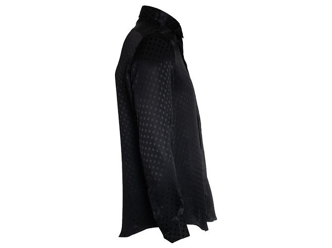Céline Celine, Camicia di seta nera a pois Nero - vista 3