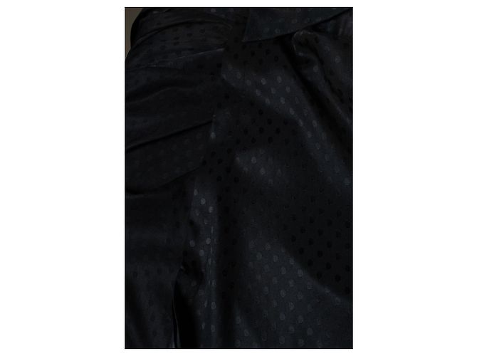 Céline Celine, Camicia di seta nera a pois Nero - vista 5