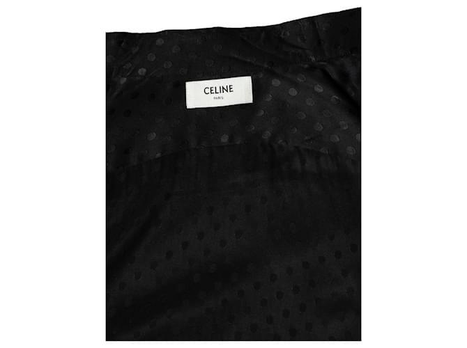 Céline Celine, Camicia di seta nera a pois Nero - vista 6