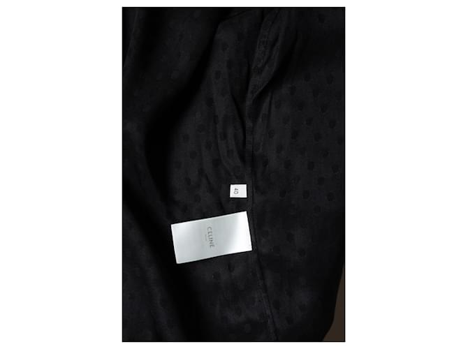 Céline Celine, Camicia di seta nera a pois Nero - vista 7