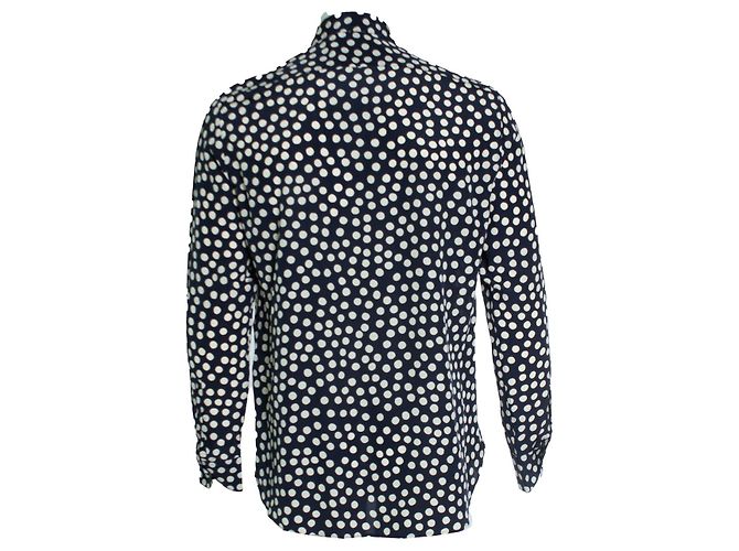Camicia a pois blu e bianchi Saint Laurent Multicolore - vista 3
