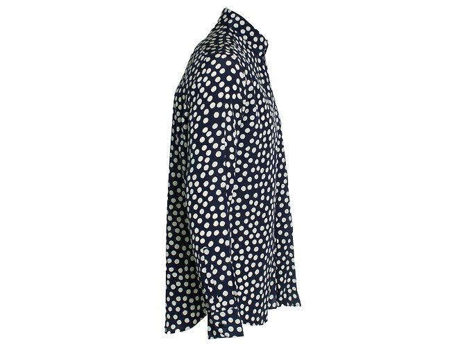 Camicia a pois blu e bianchi Saint Laurent Multicolore - vista 4