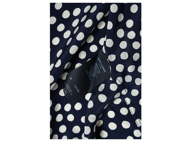Camicia a pois blu e bianchi Saint Laurent Multicolore - vista 7