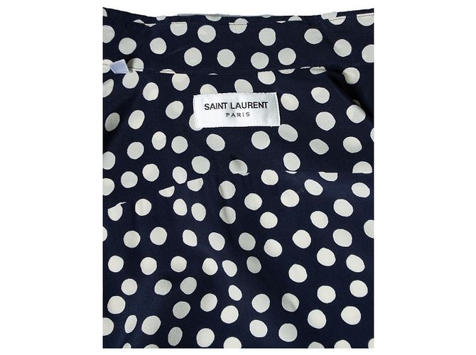 Camicia a pois blu e bianchi Saint Laurent Multicolore - vista 8
