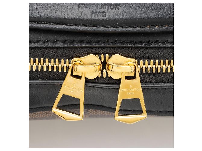 Borsa a Spalla Santa Monica Damier Ebene di Louis Vuitton Nero - vista 10