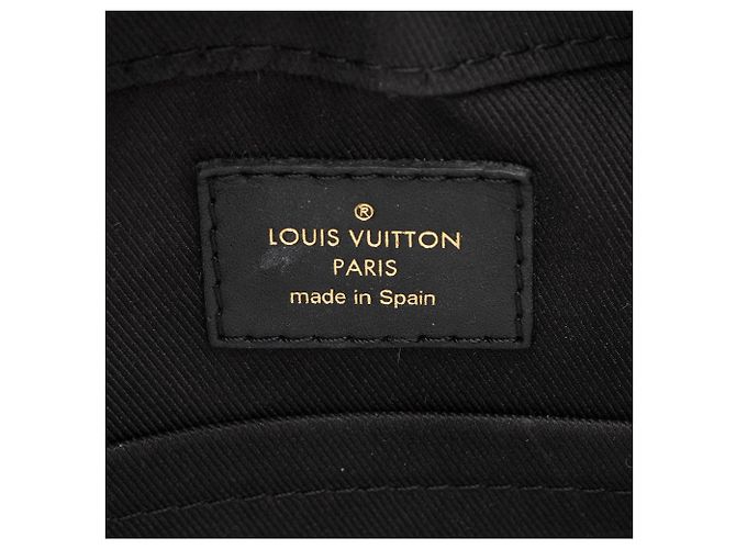 Borsa a Spalla Santa Monica Damier Ebene di Louis Vuitton Nero - vista 8