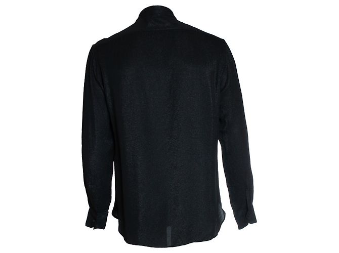 Camicia nera glitter Saint Laurent Nero - vista 3