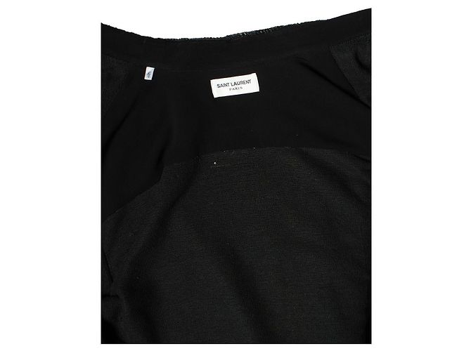 Camicia a paillettes a scacchi Saint Laurent 2018 Nero - vista 5