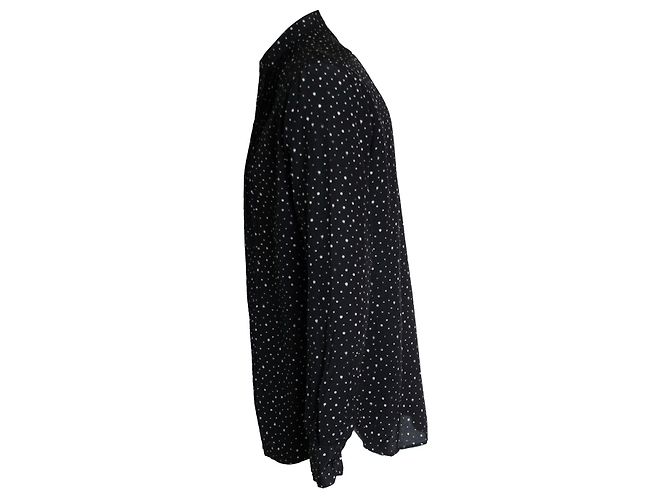 Camicia a pois Saint Laurent con pennellate 2019 Nero - vista 2