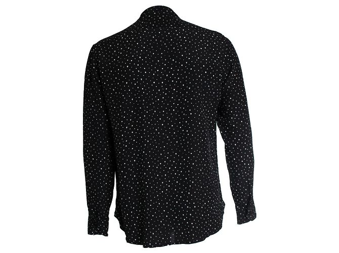 Camicia a pois Saint Laurent con pennellate 2019 Nero - vista 3