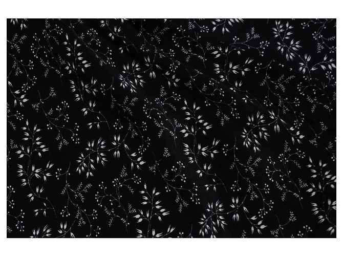 Camicia in seta nera con stampa floreale 2018 di Saint Laurent Nero - vista 7