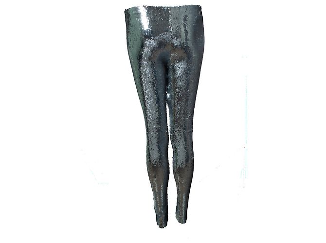 Isabel Marant, legging métallique pailleté Argenté Métallisé - vue 2