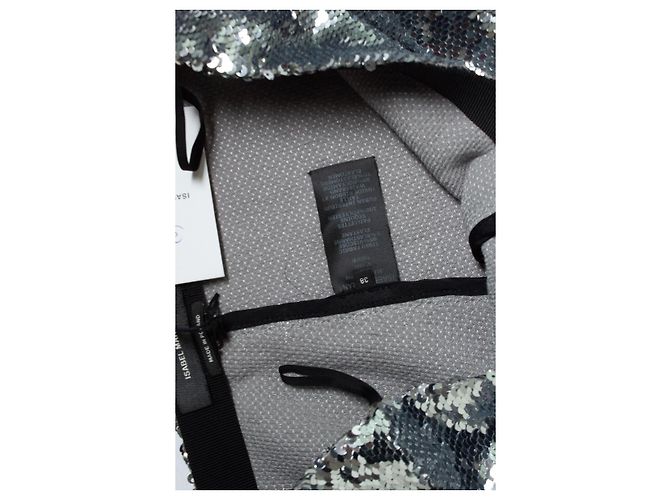 Isabel Marant, legging métallique pailleté Argenté Métallisé - vue 6