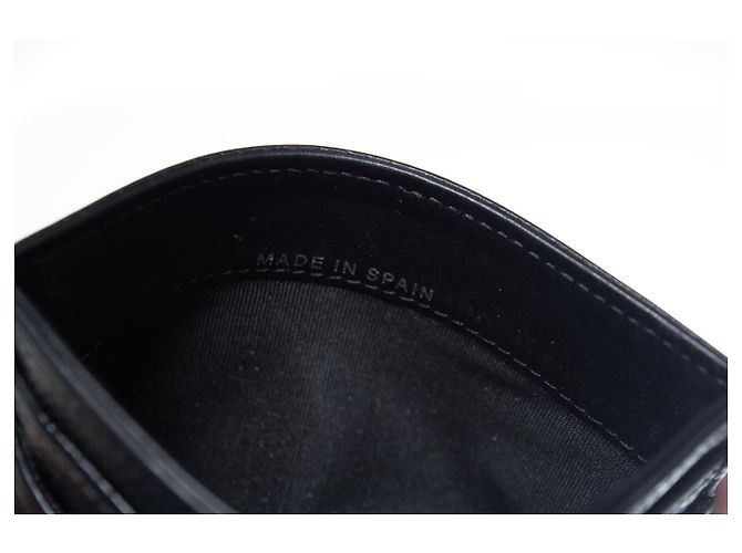 Chanel, porta carte in pelle nera martellata Nero - vista 5