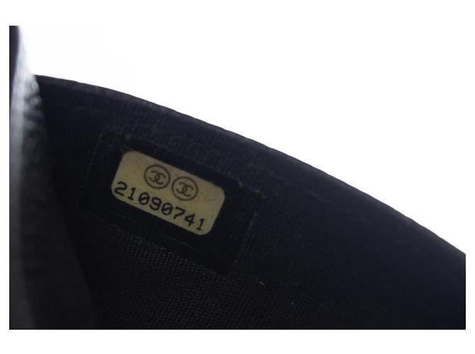 Chanel, porta carte in pelle nera martellata Nero - vista 6