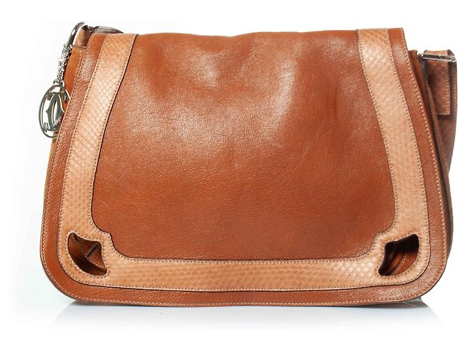 Borsa a tracolla in pelle Marcello di Cartier Marrone - vista 2