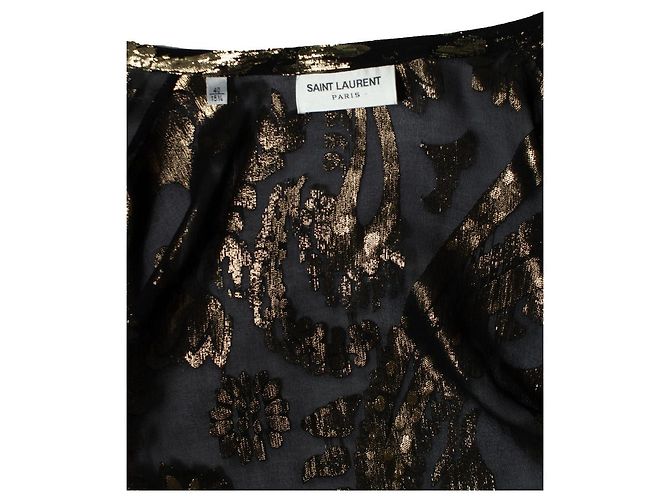 Camisa dorada metálica con paisley de Saint Laurent Multicolor - vista 7