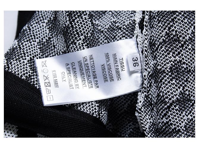 Balmain, kariertes Strickkleid in Schwarz und Weiß Mehrfarben - Ansicht 5