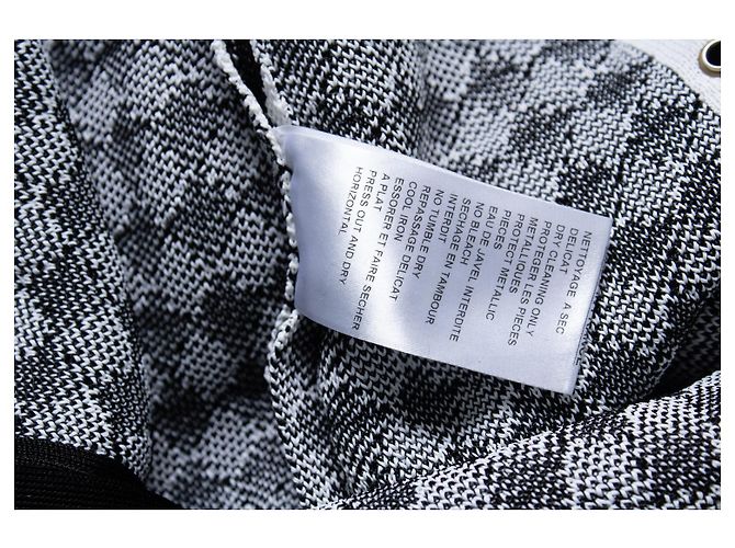 Balmain, kariertes Strickkleid in Schwarz und Weiß Mehrfarben - Ansicht 9